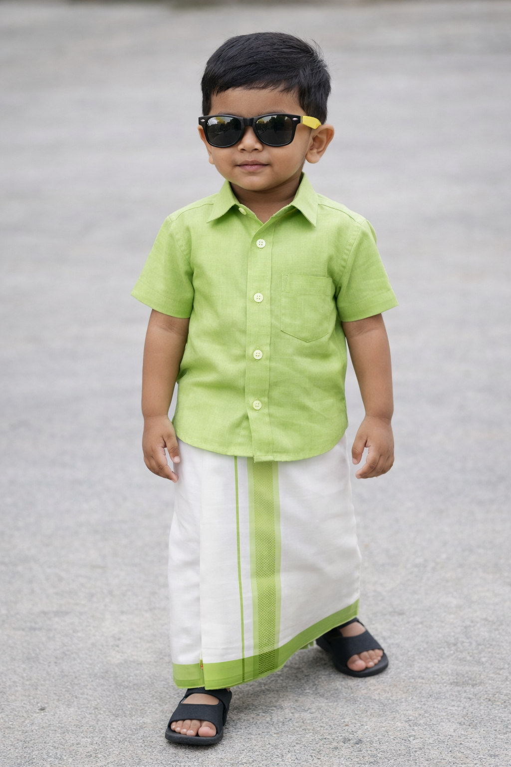 Kids Cotton Veshti shirt
