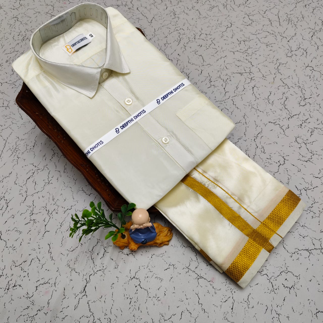 Art Silk Men's - Cream