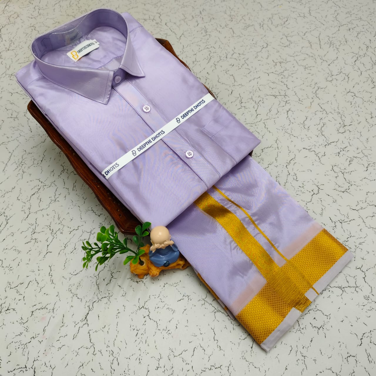 Art Silk Men's - Lavender
