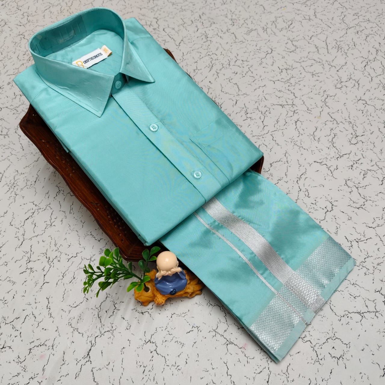 Art Silk Men's - Pastel Green