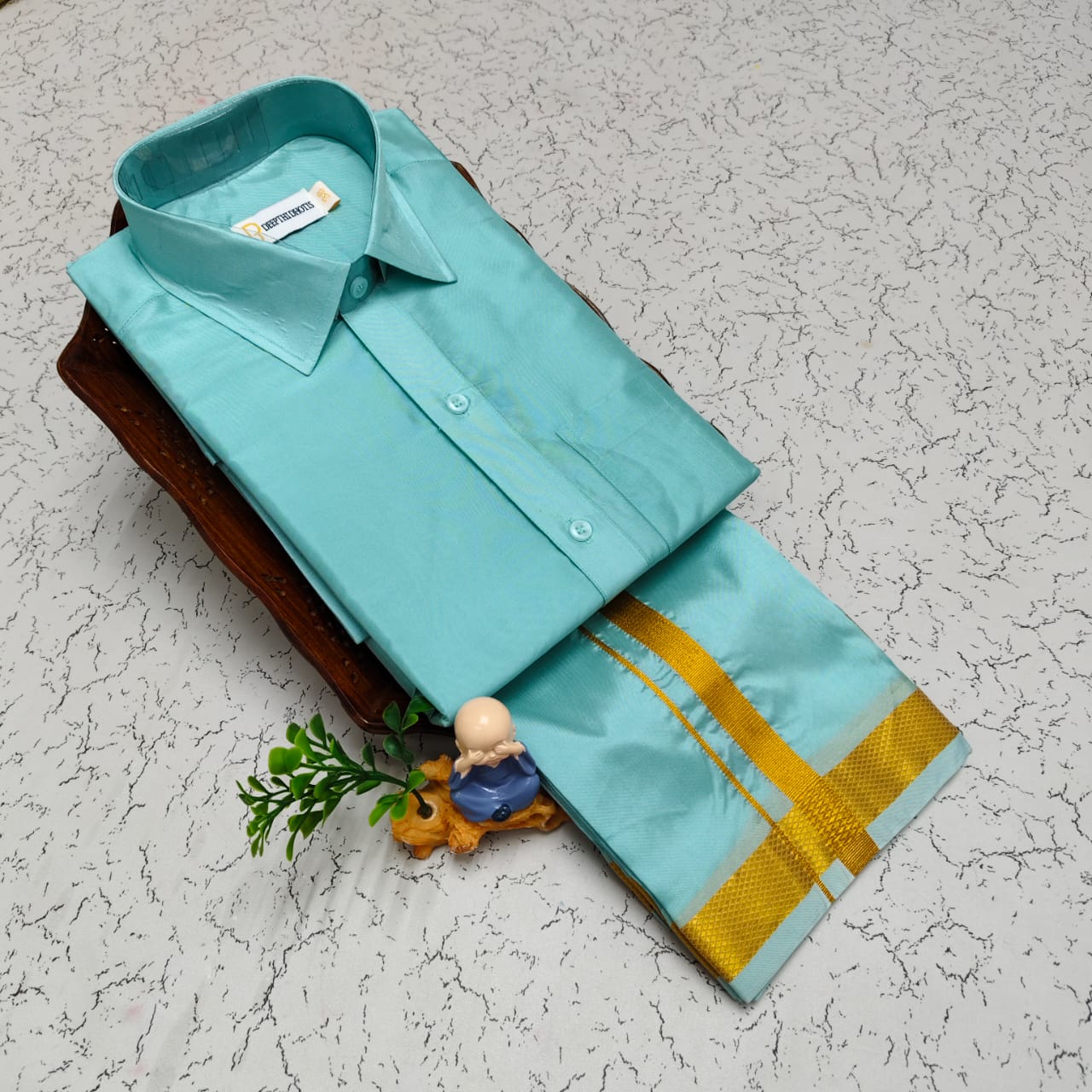Art Silk Men's - Pastel Green