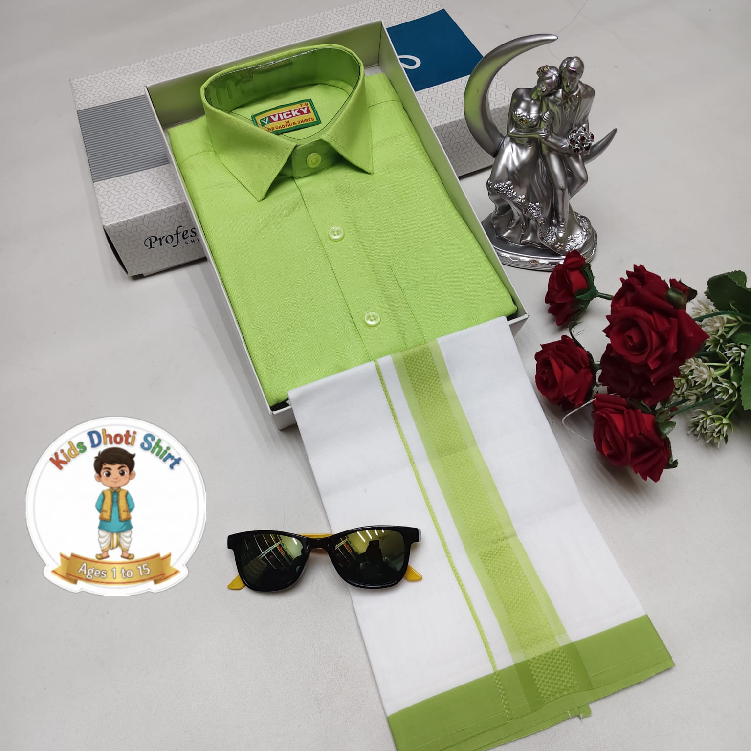 Kids Cotton Veshti shirt
