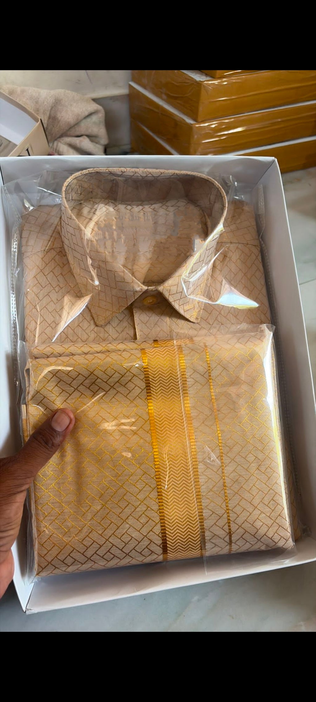 Golden Diamond - Tissue Silk Jacquard