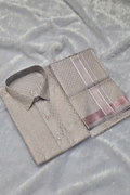 Rose pink X Pattern - Tissue Silk Jacquard