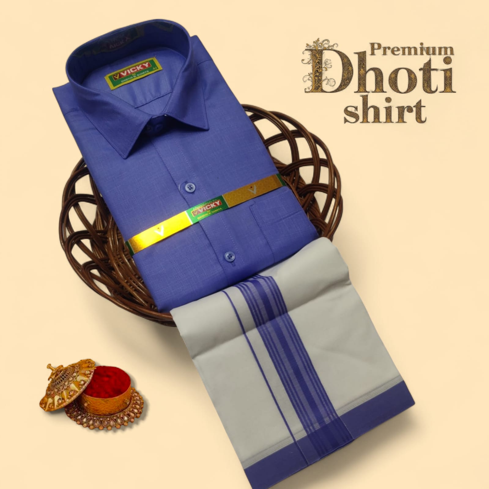 Men's Cotton Veshti shirt