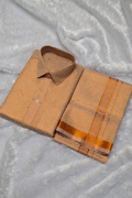 Copper X Pattern - Tissue Silk Jacquard